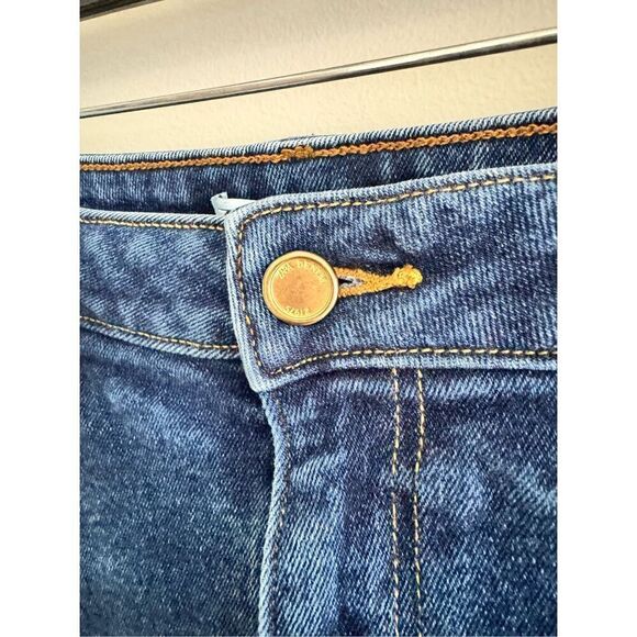 Zara Dark Denim Raw Hem Straight Ankle Length Jeans, Women’s Size 10 - Picture 4 of 11